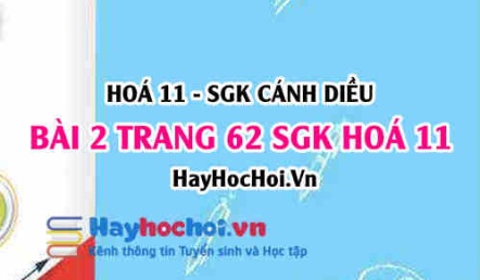 Bài 2 trang 62 SGK Hoá 11 Cánh diều